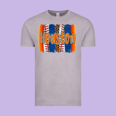 Houston Baseball Team Spirit Brushstrokes Vintage Tee Designed By Artiststas