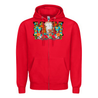 Red Mom Cow Flowers Zipper Hoodie - CowCowDesign
