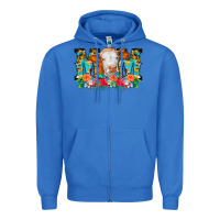 True Royal Mom Cow Flowers Zipper Hoodie - CowCowDesign