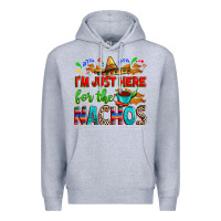 Heather Grey I'm just here for the nachos Premium Hoodie - RanaPortraitStore