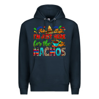 Navy I'm just here for the nachos Premium Hoodie - RanaPortraitStore