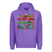 Purple I'm just here for the nachos Premium Hoodie - RanaPortraitStore