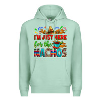 Seafoam I'm just here for the nachos Premium Hoodie - RanaPortraitStore