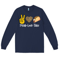 Navy Peace Love Tacos Long Sleeve Tee - Bettercallsaul