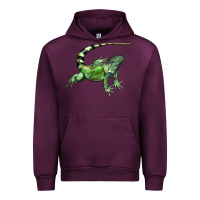 Mauve Wine İguana Urban Hoodie - LillyAllenDesigns