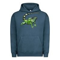 Pigment Midnight Navy İguana Urban Hoodie - LillyAllenDesigns