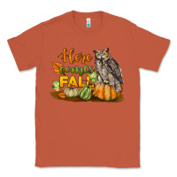 Copper Here Comes Fall Owl Classic Tee - LillyAllenDesigns