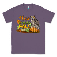 Lavender Here Comes Fall Owl Classic Tee - LillyAllenDesigns