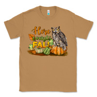 Toasted Coconut Here Comes Fall Owl Classic Tee - LillyAllenDesigns