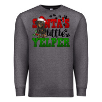 Charcoal Heather Santa's Little Yelper Premium Sweatshirt - FaDigitalArtStudio