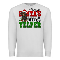 Dove Grey Santa's Little Yelper Premium Sweatshirt - FaDigitalArtStudio