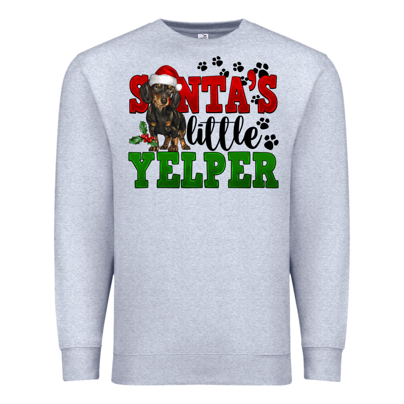 Santa's Little Yelper Premium Sweatshirt by FaDigitalArtStudio | Teevron