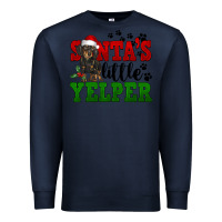 Navy Santa's Little Yelper Premium Sweatshirt - FaDigitalArtStudio
