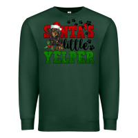 Sports Green Santa's Little Yelper Premium Sweatshirt - FaDigitalArtStudio
