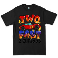 Black two fast two curious boys birthday racing car Premium Tee - MaliasSmallBusiness