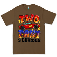 Cacao two fast two curious boys birthday racing car Premium Tee - MaliasSmallBusiness