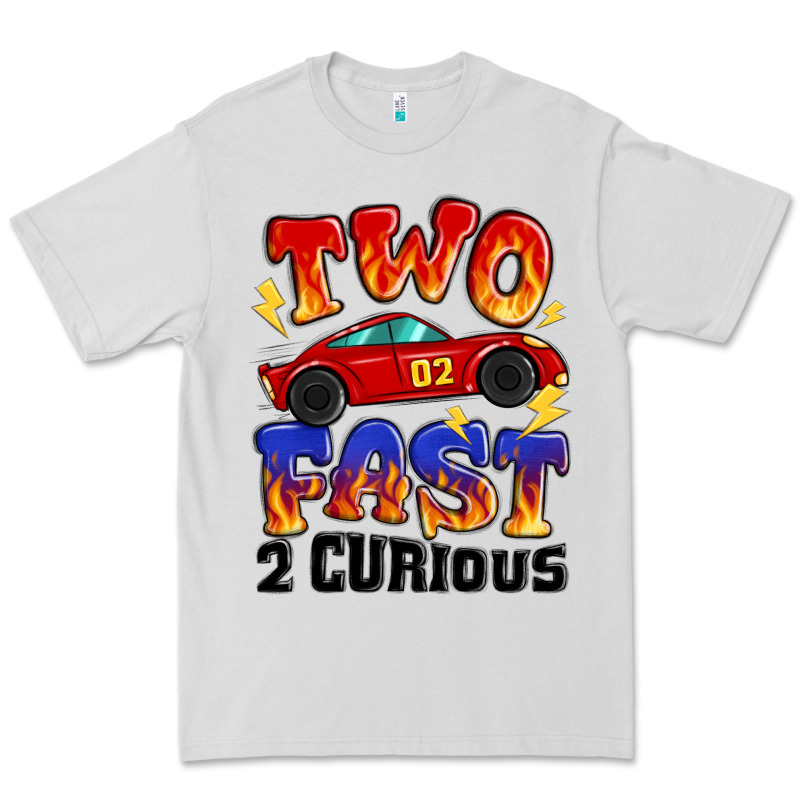 Two Fast Two Curious Boys Birthday Racing Car Premium Tee by MaliasSmallBusiness | Teevron