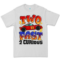 Dove Grey two fast two curious boys birthday racing car Premium Tee - MaliasSmallBusiness