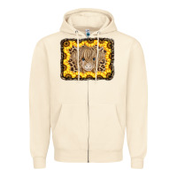 Sandshell Baby Cow Leopard Sunflowers Zipper Hoodie - CowCowDesign
