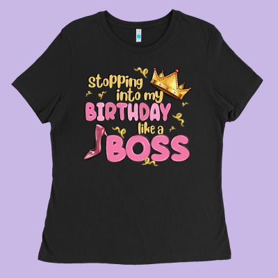 Birthday Boss Ladies Tee Designed By Maliassmallbusiness