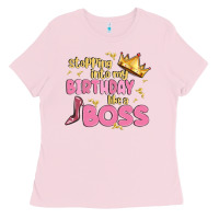 Bubblegum Pink birthday boss Ladies Tee - MaliasSmallBusiness