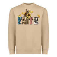 Faith Usa Sunflower 4th Of July Heavyweight Sweatshirt | Teevron
