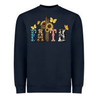 Navy Faith USA sunflower 4th of july Heavyweight Sweatshirt - HowdyJamesFarm