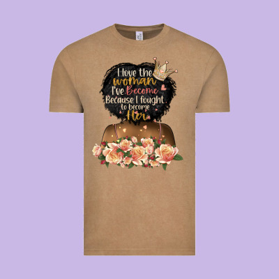I Love The Woman L've Become Black Girl Vintage Tee Designed By Artiststas