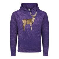 Cloud Purple white tailed buck deer Vintage Hoodie - LillyAllenDesigns