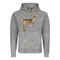 Cloud Rock white tailed buck deer Vintage Hoodie - LillyAllenDesigns