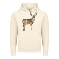Vintage Artic white tailed buck deer Vintage Hoodie - LillyAllenDesigns