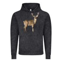 Vintage Black white tailed buck deer Vintage Hoodie - LillyAllenDesigns