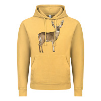 Vintage Mustard white tailed buck deer Vintage Hoodie - LillyAllenDesigns