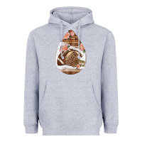 Heather Grey american football and western roses teardrop Heavyweight Hoodie - BundleAndBundleShop