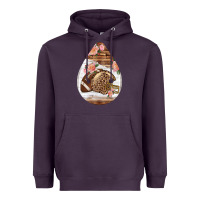 Plum american football and western roses teardrop Heavyweight Hoodie - BundleAndBundleShop