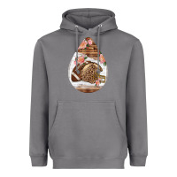 American Football And Western Roses Teardrop Heavyweight Hoodie | Teevron