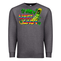 Charcoal Heather Hey lucky lady flip phone Premium Sweatshirt - FaDigitalArtStudio