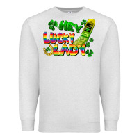 Oatmeal Heather Hey lucky lady flip phone Premium Sweatshirt - FaDigitalArtStudio
