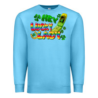 Ocean Blue Hey lucky lady flip phone Premium Sweatshirt - FaDigitalArtStudio
