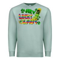 Seafoam Hey lucky lady flip phone Premium Sweatshirt - FaDigitalArtStudio