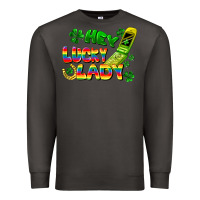 Smoke Hey lucky lady flip phone Premium Sweatshirt - FaDigitalArtStudio