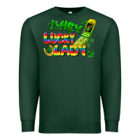 Sports Green Hey lucky lady flip phone Premium Sweatshirt - FaDigitalArtStudio