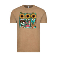 Vintage Coffee mason jar, sunflower Vintage Tee - JahusDesignShop