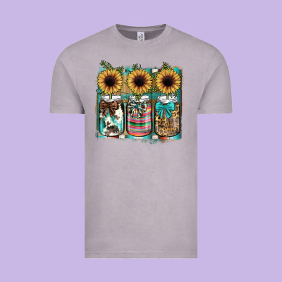 Mason Jar, Sunflower Vintage Tee Designed By Jahusdesignshop