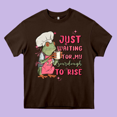 Waiting For My Sourdough To Rise Heavy Core Tee Designed By Maliassmallbusiness