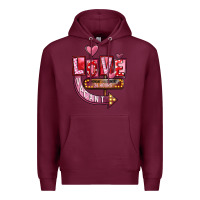 Burgundy Valentine's Day love vacant Premium Hoodie - FaDigitalArtStudio