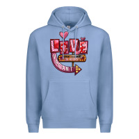 Colony Blue Valentine's Day love vacant Premium Hoodie - FaDigitalArtStudio