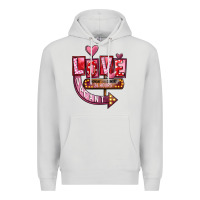 Dove Grey Valentine's Day love vacant Premium Hoodie - FaDigitalArtStudio