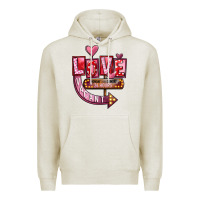 Oatmeal Heather Valentine's Day love vacant Premium Hoodie - FaDigitalArtStudio