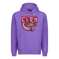 Purple Valentine's Day love vacant Premium Hoodie - FaDigitalArtStudio